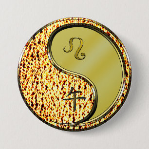 Leo & Metal Horse Button