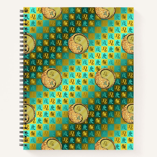 Leo & Metal Hund Notizbuch (Vorderseite)