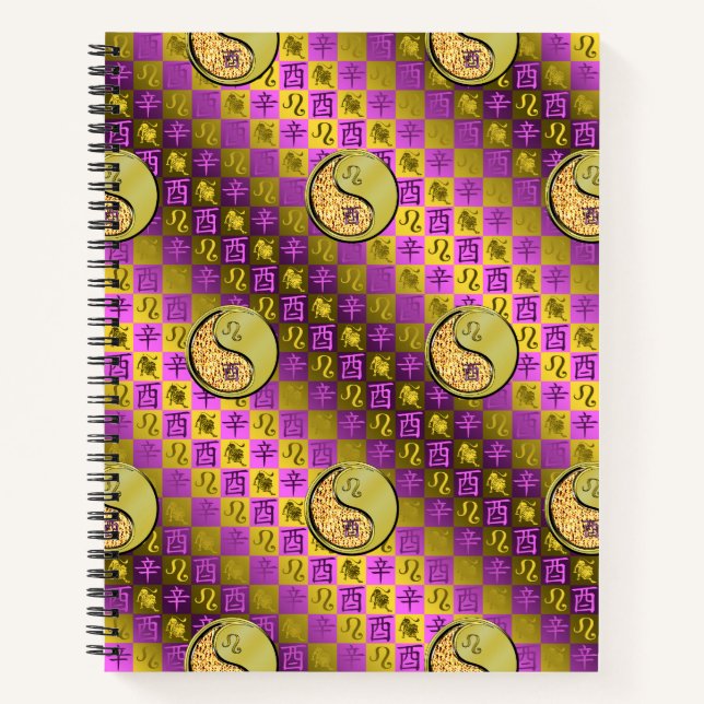 Leo & Metal Rooster Notizbuch (Vorderseite)