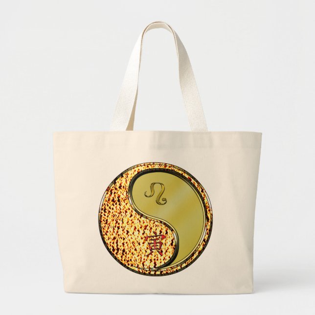 Leo & Metal Tiger Jumbo Stoffbeutel (Vorne)