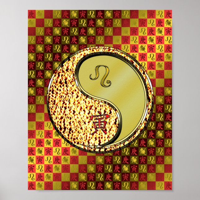 Leo & Metal Tiger Poster (Vorne)