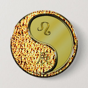 Leo & Metalldrache Button