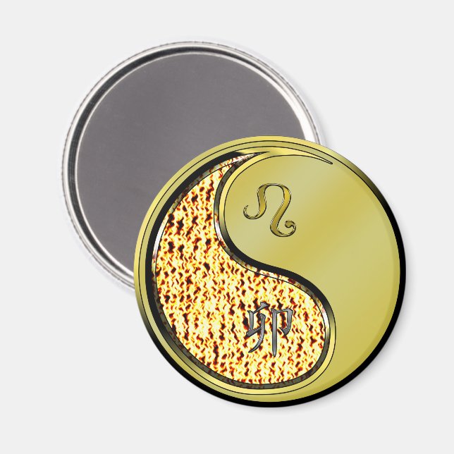 Leo & Metallin Kaninchen Magnet (Vorderseite/Rückseite)