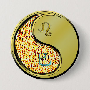 Leo & Metallschlange Button