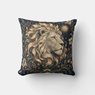 Leo Midnight Botanische Gravur Kissen