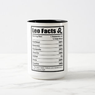 Leo Nutrition Fakten Zweifarbige Tasse