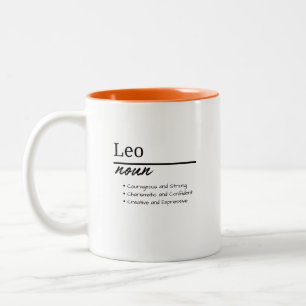 Leo, personalisierte Bezeichnung für Jungen Zweifarbige Tasse