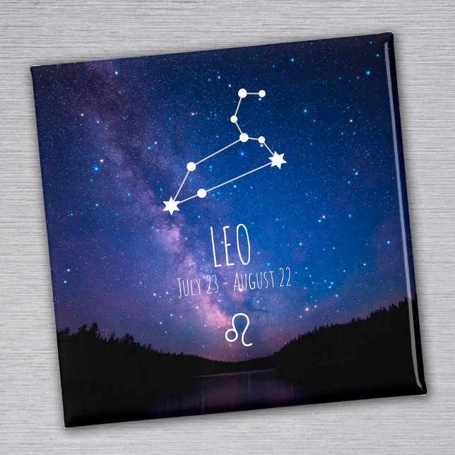 Leo | Personalisiertes Sternbild Magnet (Von Creator hochgeladen)