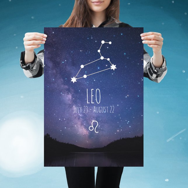 Leo | Personalisiertes Zodiac-Sternbild-Poster Poster (Von Creator hochgeladen)