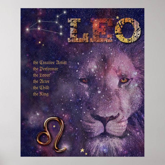 Leo ♌ Poster (anpassbar) (Vorne)