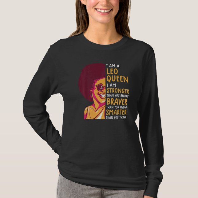 Leo Queen  For Women Astrology Zodiac  Girls Leo T-Shirt (Vorderseite)