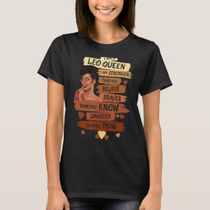 Leo Queen Sweet as Candy Birthday für schwarze Fra T-Shirt