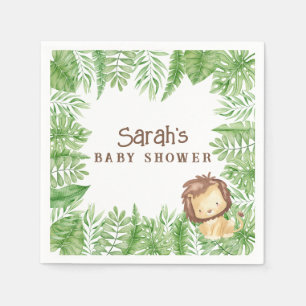 Leo Safari Baby Shower Napkins Serviette