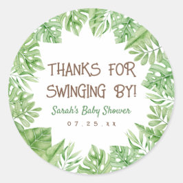 Leo Safari Baby Shower Stickers