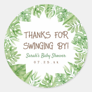 Leo Safari Baby Shower Stickers