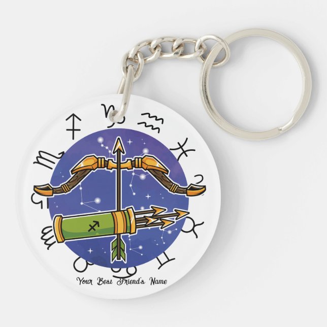 Leo Sagittarius Acrylic Keychain Schlüsselanhänger (Rückseite)