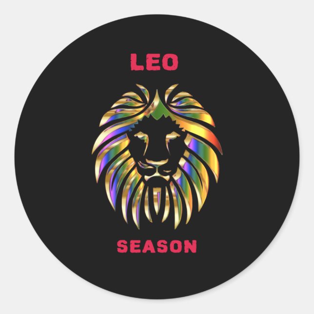 Leo Season Runder Aufkleber (Vorderseite)
