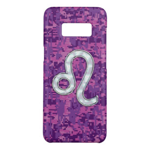 Leo Sign auf Girly Pink Fuchsia Digitale Camouflag Case-Mate Samsung Galaxy S8 Hülle