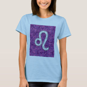 Leo Sign auf Pink Fuchsia Digital Camouflage T-Shirt