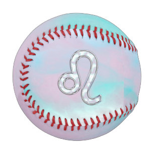 Leo Sign on Pastels Nacre Mutter von Pearl Style Baseball