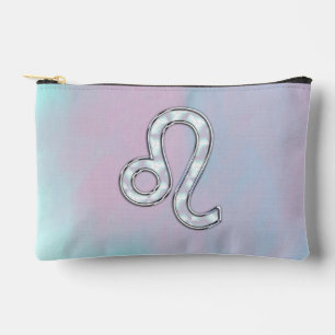 Leo Sign on Pastels Nacre Mutter von Pearl Style Zubehörtasche