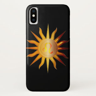 Leo Sonne Feuerzeichen Geburtsmonat Rot & Gold Case-Mate iPhone Hülle