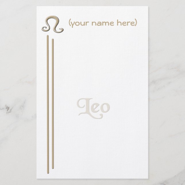 Leo-Stationierung Briefpapier (Vorderseite)