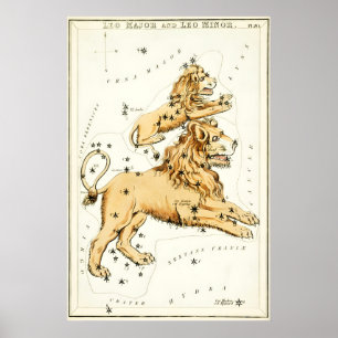 Leo Sternbild Kunstdruck Antik Poster