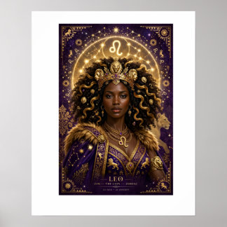 Leo Sternzeichen Afrikanische Königin Poster