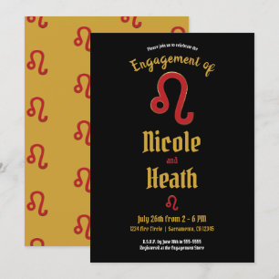 LEO Sternzeichen Astrologie Juli August Verlobungs Einladung