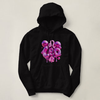 LEO-Sternzeichen Horoskop-Typografie rosa Blasenbu Hoodie