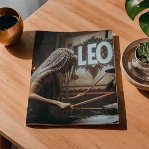 Leo Sternzeichen Musikerin Trommeln Decoupage Seidenpapier
