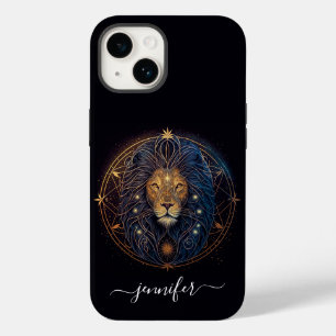Leo Sternzeichen schwarz-goldene Case-Mate iPhone- iPhone 14 Hülle