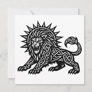 Leo-Sternzeichen Sonnenmähne Löwe   BurnsInHell Einladung