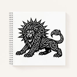 Leo-Sternzeichen Sonnenmähne Löwe | BurnsInHell Notizbuch