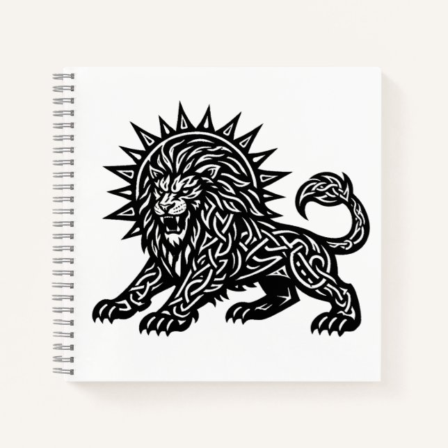 Leo-Sternzeichen Sonnenmähne Löwe | BurnsInHell Notizbuch (Vorderseite)