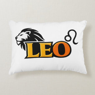 Leo-Sternzeichen Varsity Gold Ästhetik Dekokissen