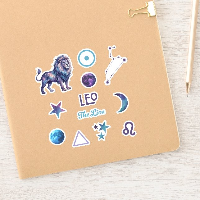 Leo-Sternzeichens-Sticker-Sammlung Aufkleber (Notizbuch)