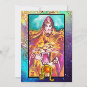 LEO,STRENGHT TAROT ASTROLOGY ZODIAC BIRTHDAY CARD KARTE