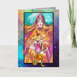 LEO,STRENGHT TAROT ASTROLOGY ZODIAC GEBURTSTAG KARTE