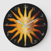 Leo Sun Fire Sign Birth Monat Black Red & Gold