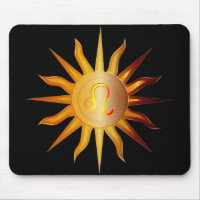 Leo Sun Fire Sign Birth Monat Black Red & Gold