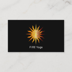 Leo Sun Fire Sign Birth Month Red & Gold Firefox Visitenkarte