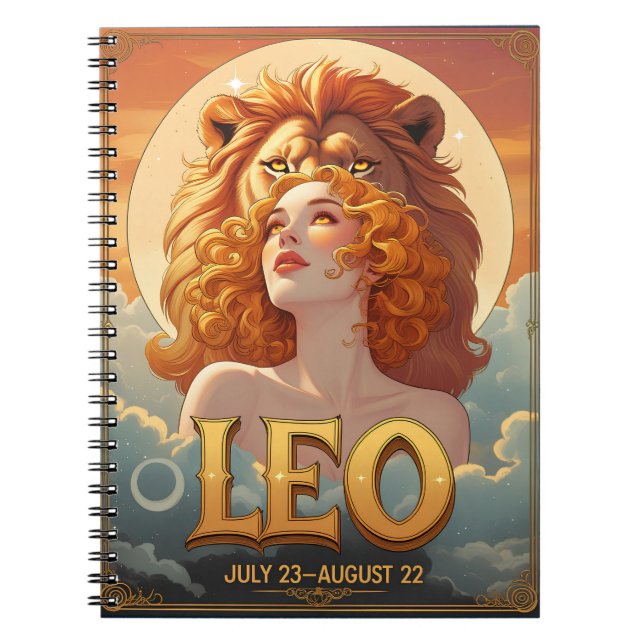 Leo Sun Sign July August Birthday Lion Notizblock (Vorderseite)