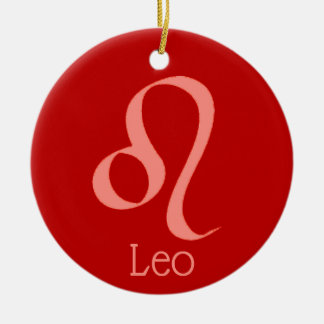 Leo Sun Sign Zodiac Symbol Keramik Ornament