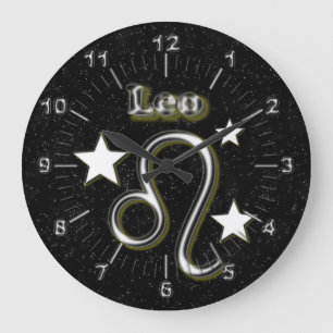 Leo symbol große wanduhr