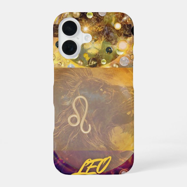 Leo the Lion iPhone 15 Fall 16 Hülle (Rückseite)
