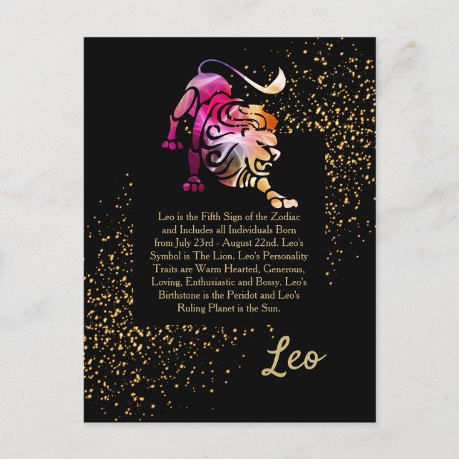 Leo The Lion Postkarte (Vorderseite)