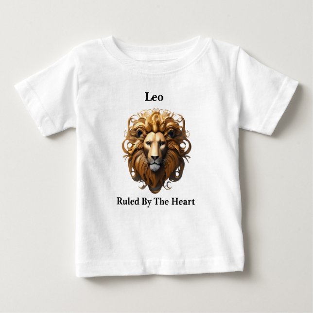 Leo The Lion: Zodiaks wildes Geburtszeichen Baby T-shirt (Vorderseite)