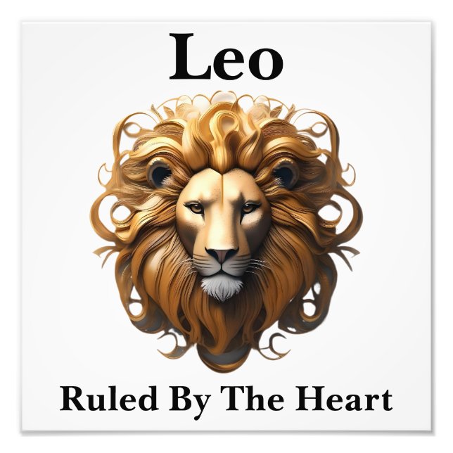 Leo The Lion: Zodiaks wildes Geburtszeichen Fotodruck (Vorne)